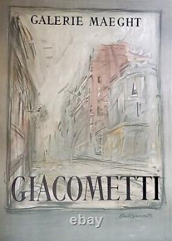 Giacometti/ Lithograohie/ Affiche/ Paris/ Maeght/ 1980/ Rare/ Collection/ France