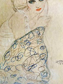 Gustav Klimt Lithographie COA Original Numéroté à Main Signature -edvard. Munch