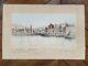 Hambourg André Lithographie Originale Dédicacée Normandie Honfleur Bateaux Xxe