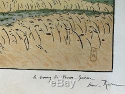 HENRI RIVIERE gravure lithographie bretonne bretagne marine Perros Guirec