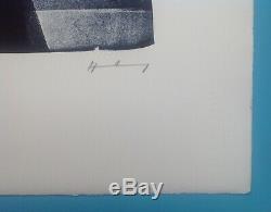 Hans HARTUNG Lithographie Originale 105x75cm 1973 Signée au crayon Lyrique 46ans
