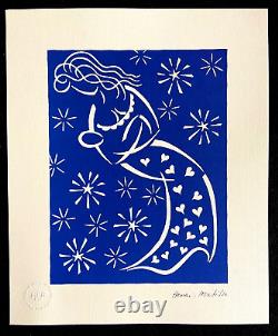 Henri Matisse Lithographie COA Original Signé Op Numéroté au Crayon 175 Timbre