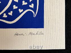 Henri Matisse Lithographie COA Original Signé Op Numéroté au Crayon 175 Timbre