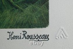 Henri ROUSSEAU Tigre attaquant un Buffle LITHOGRAPHIE Originale signée, 1976