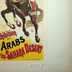 J. CHERET Guerrier touareg à cheval Lithographie originale signée, 1899