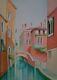 Janick Lederle Canal à Venise Lithographie Originale Signee N°