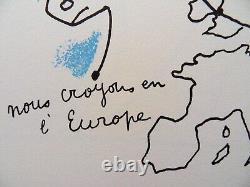 Jean COCTEAU Europe L'enlèvement d'Europe, LITHOGRAPHIE signée, 1961