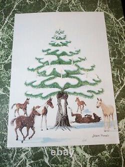 Jean MARAIS Lithographie signée numérotée 60x44 arbre de Noël