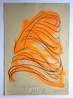 Jean MESSAGIER, Sans titre, c 1974. Lithographie originale signée au crayon