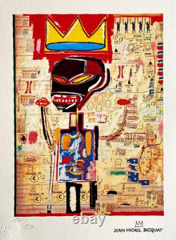 Jean-Michel Basquiat Lithographie COA Original Signé Numéroté au Crayon