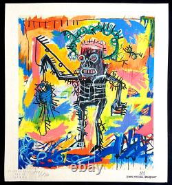 Jean-Michel Basquiat Lithographie COA Original Signé Numéroté au Crayon