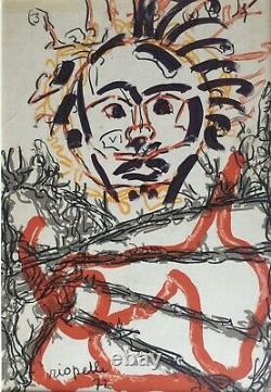 Jean-Paul RIOPELLE 1923-2002. Teddy, 1972. Lithographie signée. 30x20