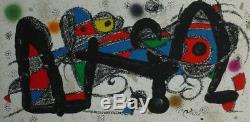 Joan MIRO Lithographie sur velin signée 1974 art abstrait abstraction