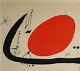 Joan Miro Lithographie Originale Sur Toile Signée 1970 Art Abstrait Surréalisme