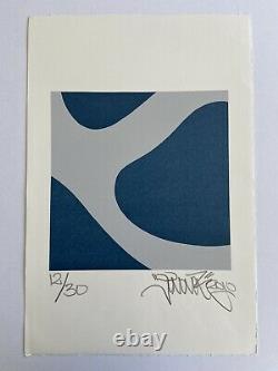 Jonone, Signé Main, Litho 12/30, 37x56cm, Estampe Sur Papier Blanc, Street art