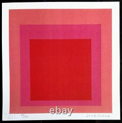 Josef Albers Lithographie COA Original Numéroté Signé Op (Piet. Mondrian)