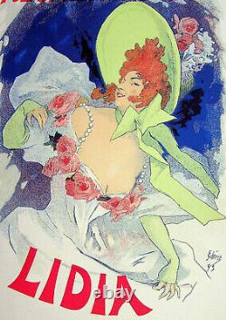 Jules CHERET Alcazar d'été, Lidia, Lithographie originale signée, 1895