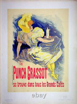 Jules CHERET Le Punch Grassot, Lithographie originale signée, 1895