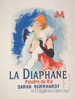 Jules CHERET Sarah Bernhardt (Diaphane), LITHOGRAPHIE originale, Signée, 1898