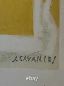 Jules Cavailles La Table Fleurie, Lithographie Originale Signée