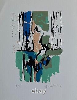 Kallos Paul lithographie originale signée art abstrait abstraction Budapest Loeb