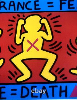 Keith Haring Lithographie Agréé COA Original Signé Numéroté à Main