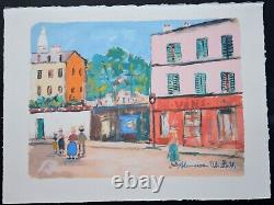 LITHOGRAPHIE Maurice UTRILLO VINS