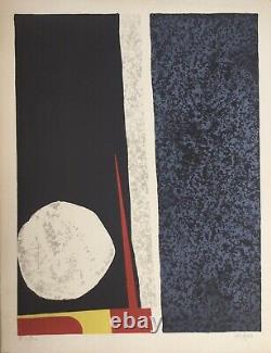 Ladislas KIJNO 1921-2012. Composition. Lithographie originale signée. 65x50