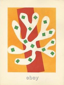 Lithographie Galerie Berggruen par Mourlot daprès H. Matisse. 1953. Algue blanche