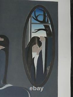 Lithographie Originale WILL BARNET(1911-2012) Femme Coiffure Miroir Signé 25ex