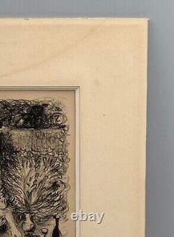 Lithographie Par Laure Malcles Masereel 1947 Femme A La Table H3986