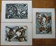 Lorjou Bernard 3 Lithographies Signées Au Crayon Num/80 3 Handsigned Lithographs