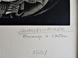 Lot de 4 lithographies numérotées et signées d' Emmanuel POIRIER (1898-1952)