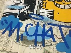 M CHAT, plan de métro numéroté /50 très rare, banksy, jonone, thoma vuille