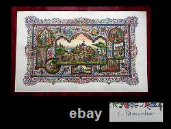 MINIATURES ENLUMINURES GRADASSI BOUCHER (Lucy) Lithographie originale signée