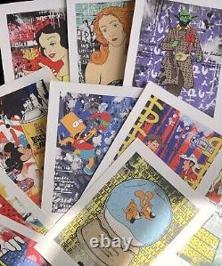 MISAKO Lot de 10 Ouvres Street Pop Art Icônes Populaires Culture De Masse