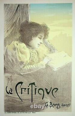 MISTI La Critique à la fenêtre Lithographie originale signée, 1900
