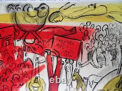 Marc Chagall Le Cirque Révolution, Lithographie originale signée 1963