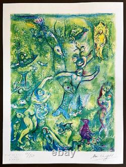 Marc Chagall Lithographie COA Original Numéroté à Main Signé Collection