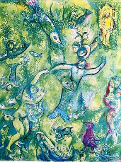 Marc Chagall Lithographie COA Original Numéroté à Main Signé Collection