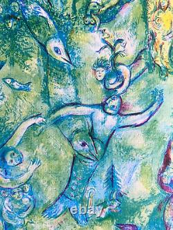 Marc Chagall Lithographie COA Original Numéroté à Main Signé Collection