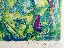 Marc Chagall Lithographie COA Original Numéroté à Main Signé Collection