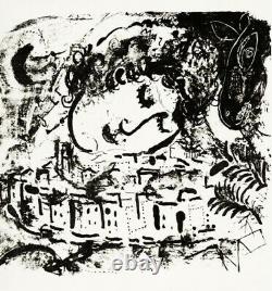 Marc Chagall / Lithographie originale 1957 RARE Le village/ Collection