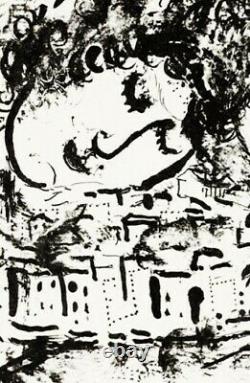 Marc Chagall / Lithographie originale 1957 RARE Le village/ Collection