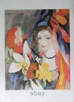 Marie LAURENCIN d'après Jeune fille au bouquet, Lithographie originale signée