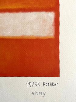 Mark Rothko Lithographie COA Originale Numérotée Signée Jackson. Pollock