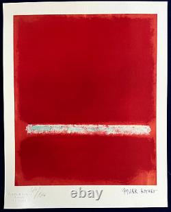 Mark Rothko Lithographie COA Originale Signée Numérotée À La Main Limitée Timbre