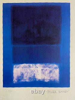 Mark rothko Lithographie COA Original Signé Numéroté Willem De Kooning