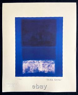 Mark rothko Lithographie COA Original Signé Numéroté Willem De Kooning