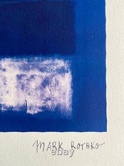 Mark rothko Lithographie COA Original Signé Numéroté Willem De Kooning